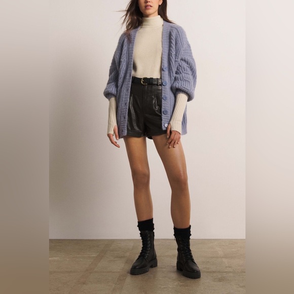 ba&sh beliz cardigan in lavender. Gently worn. In perfect condition.T0 - Picture 2 of 5